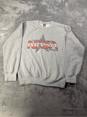 NASA Houston Gray Crewneck Sweatshirt